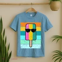 Summer Popsicle Gift Funny Ice Cream Beach Pool Party Gift T-Shirt thumb 2