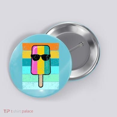 Summer Popsicle Gift Funny Ice Cream Beach Pool Party Gift Button
