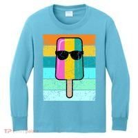 Summer Popsicle Gift Funny Ice Cream Beach Pool Party Gift Kids Long Sleeve Shirt thumb 0