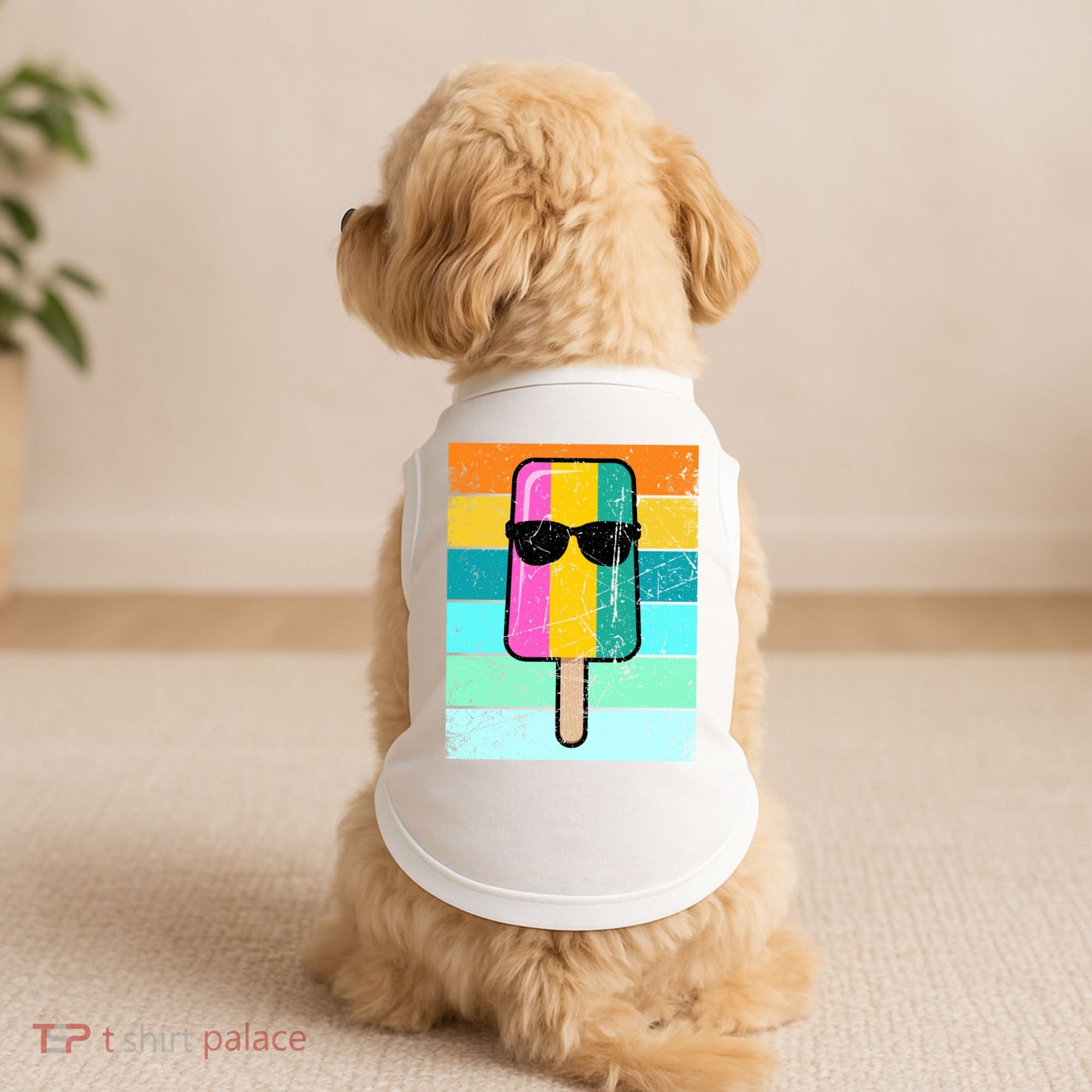 Summer Popsicle Gift Funny Ice Cream Beach Pool Party Gift Doggie Tank