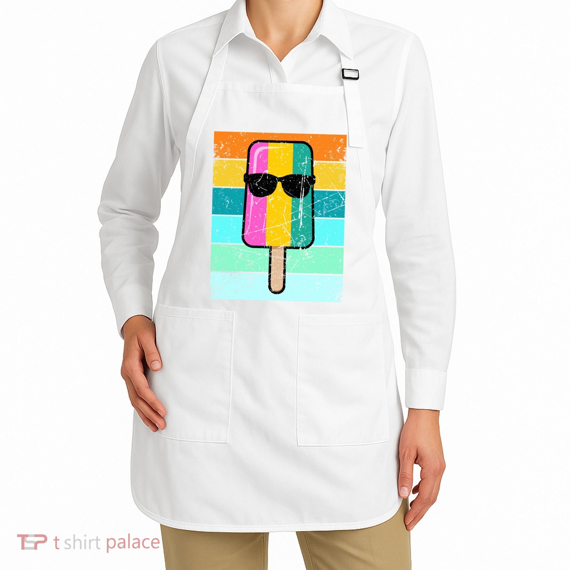 Summer Popsicle Gift Funny Ice Cream Beach Pool Party Gift Apron