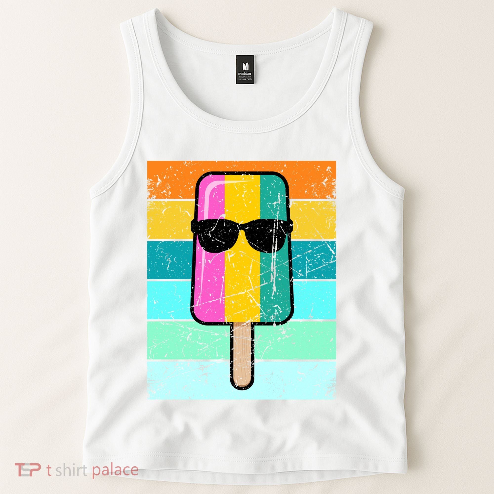 Summer Popsicle Gift Funny Ice Cream Beach Pool Party Gift Tank Top