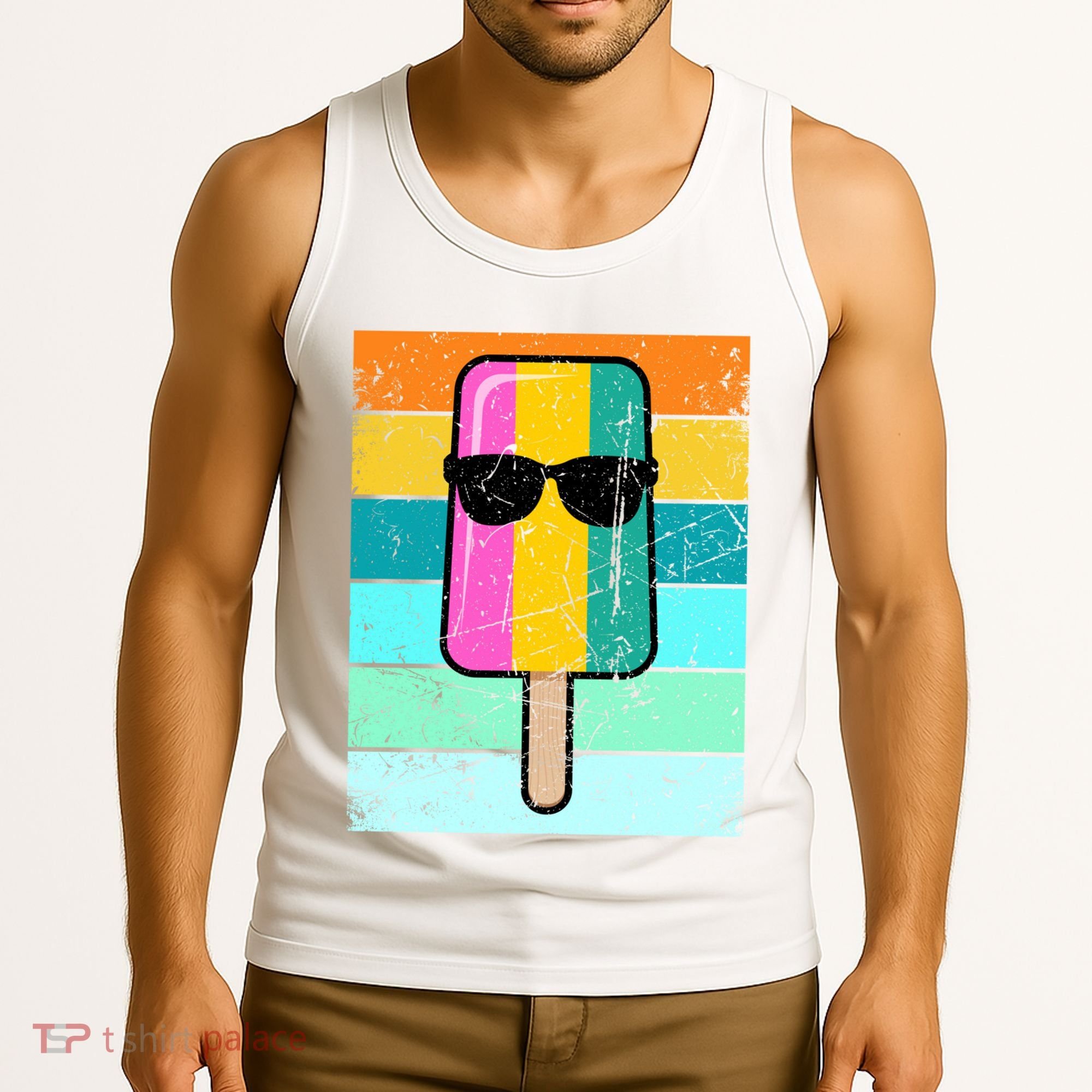 Summer Popsicle Gift Funny Ice Cream Beach Pool Party Gift Tank Top