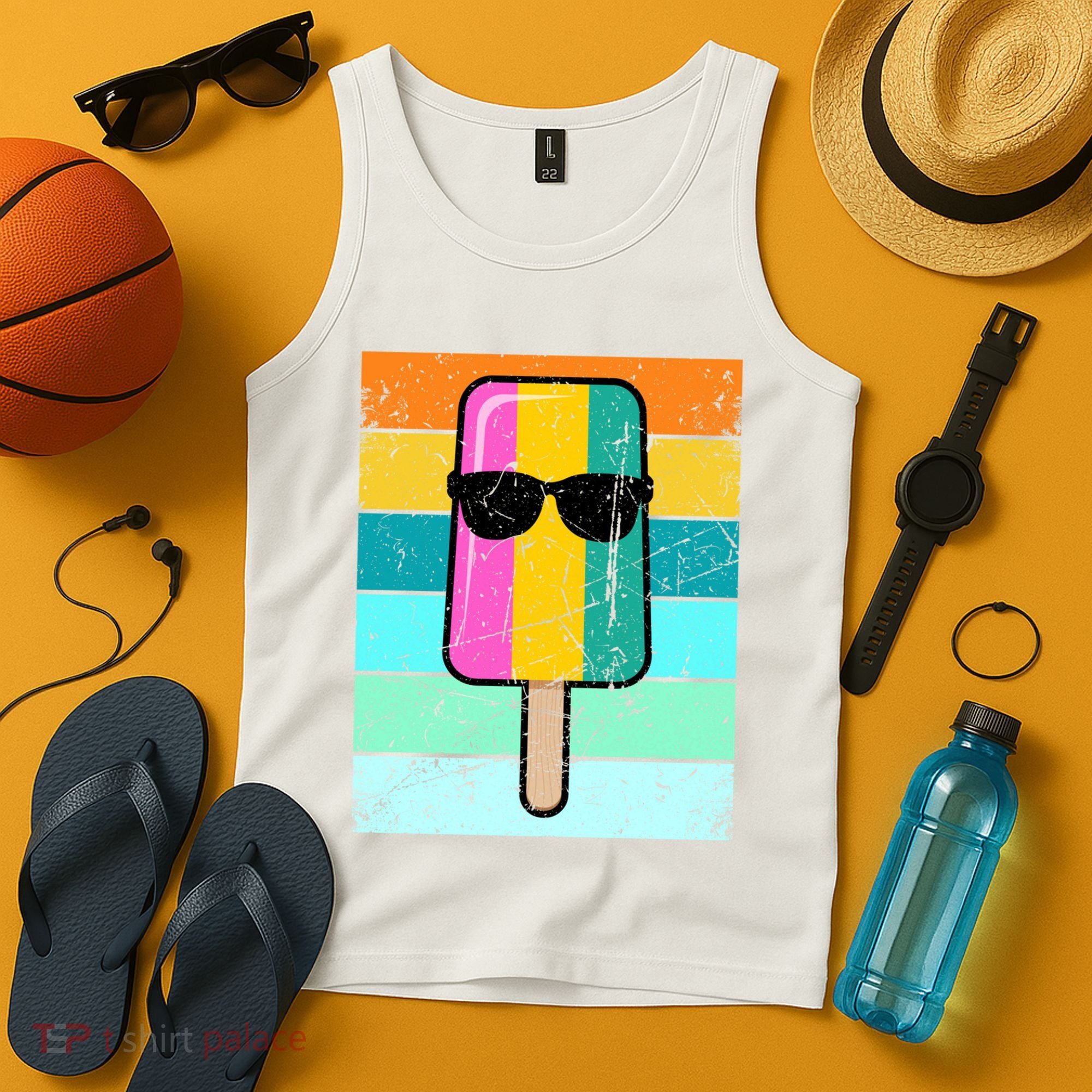 Summer Popsicle Gift Funny Ice Cream Beach Pool Party Gift Tank Top