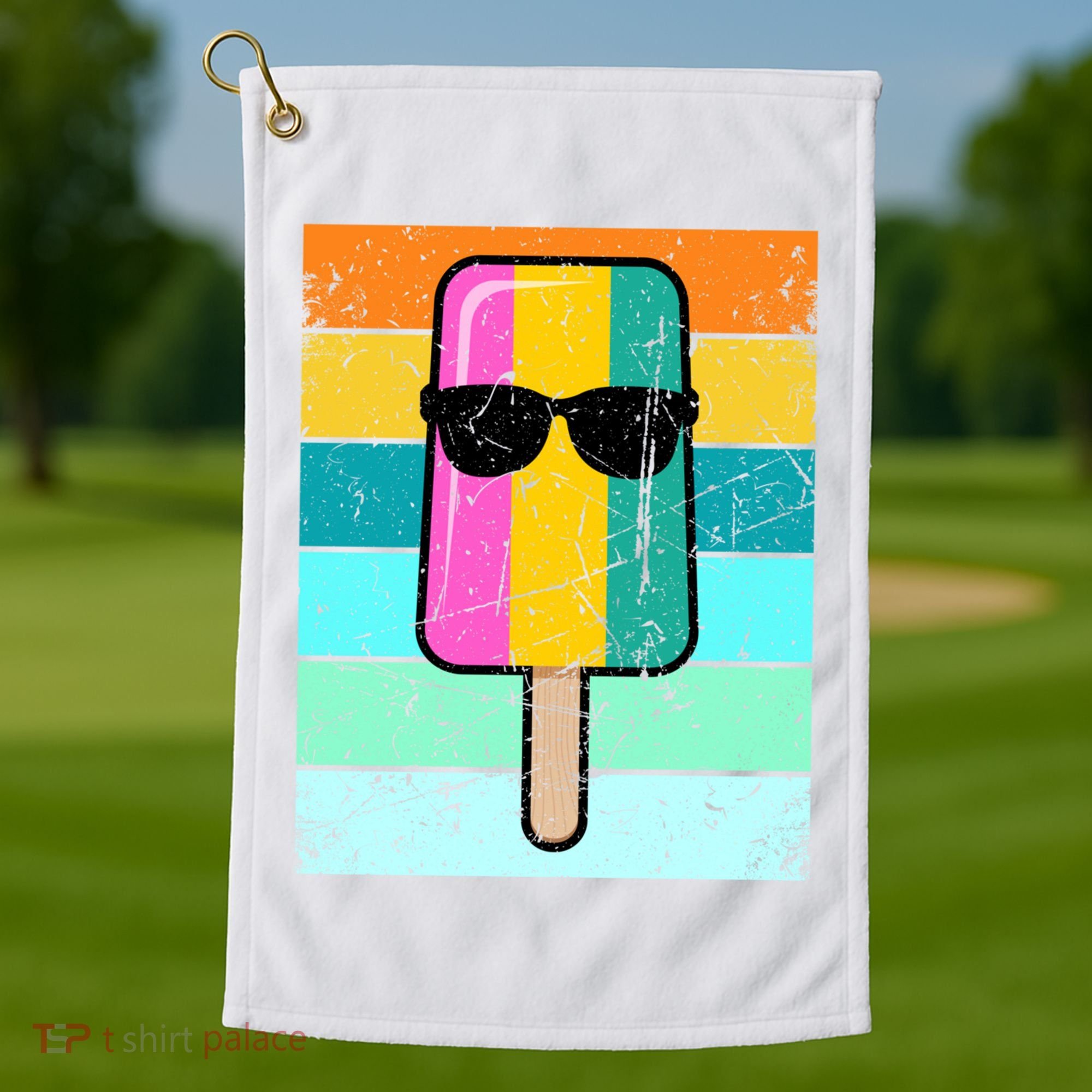 Summer Popsicle Gift Funny Ice Cream Beach Pool Party Gift Golf Towel