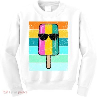 Summer Popsicle Gift Funny Ice Cream Beach Pool Party Gift Kids Sweatshirt