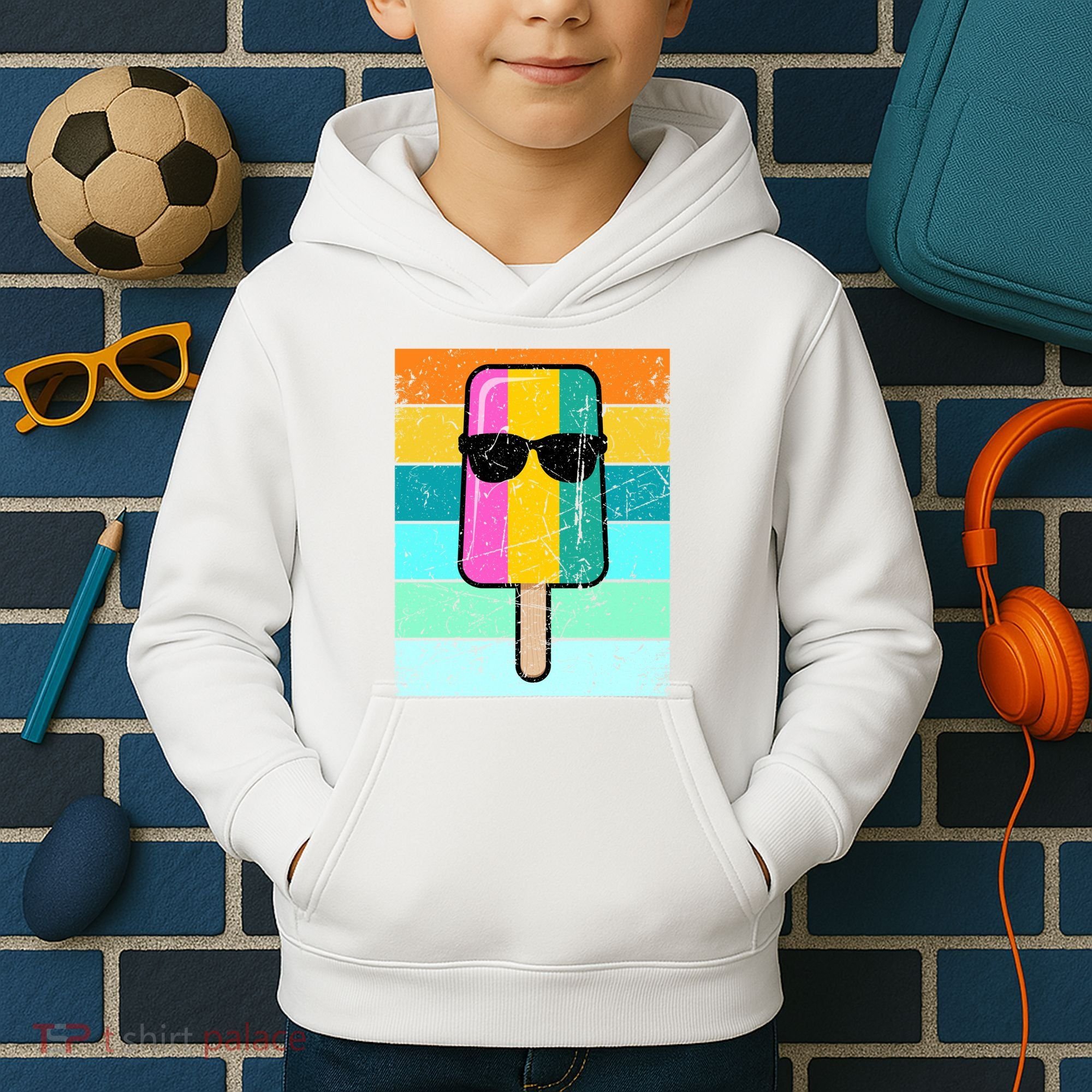 Summer Popsicle Gift Funny Ice Cream Beach Pool Party Gift Kids Hoodie