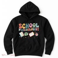 School Psychologist Groovy Psychology Teacher Hoodie thumb 0