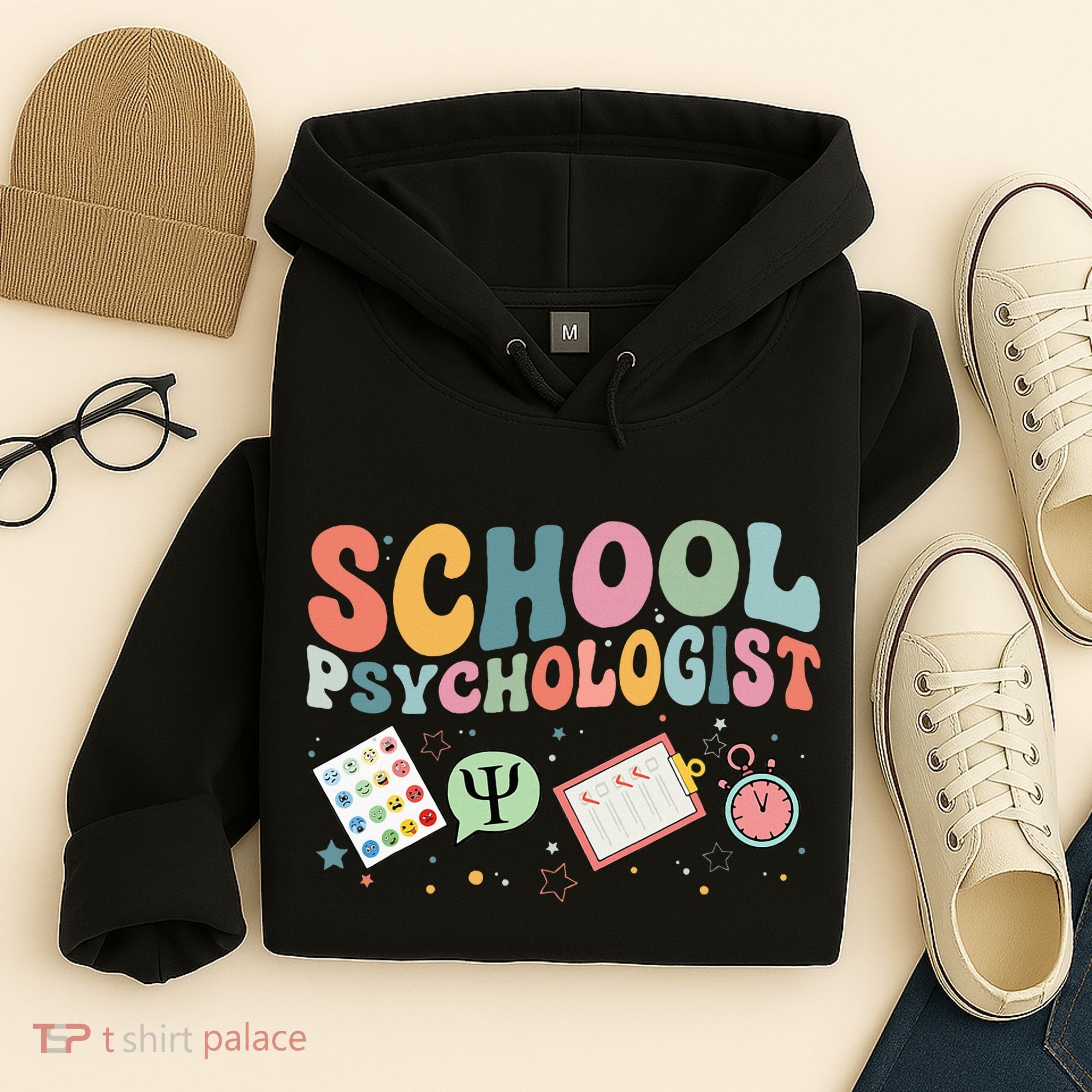 School Psychologist Groovy Psychology Teacher Hoodie