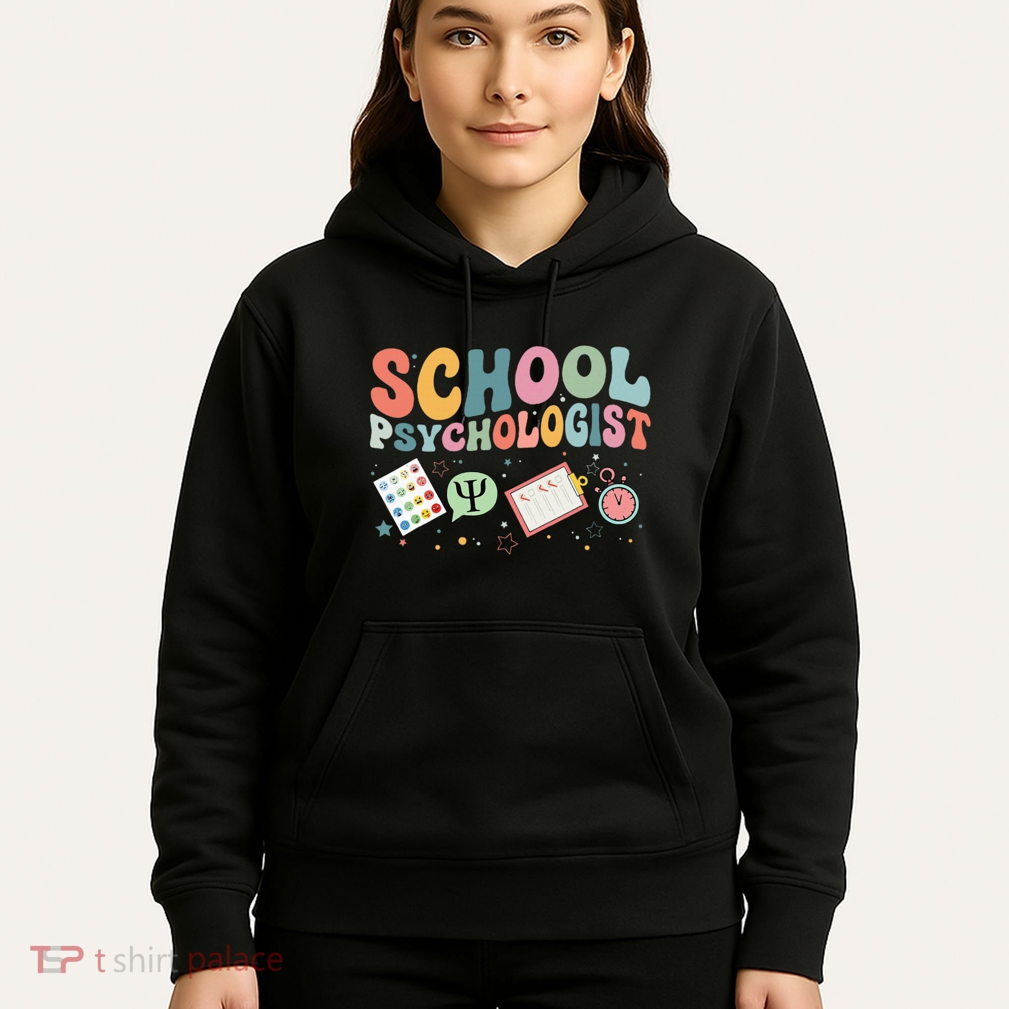 School Psychologist Groovy Psychology Teacher Hoodie