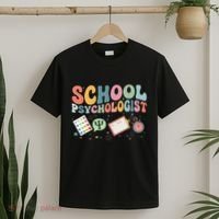 School Psychologist Groovy Psychology Teacher T-Shirt thumb 2