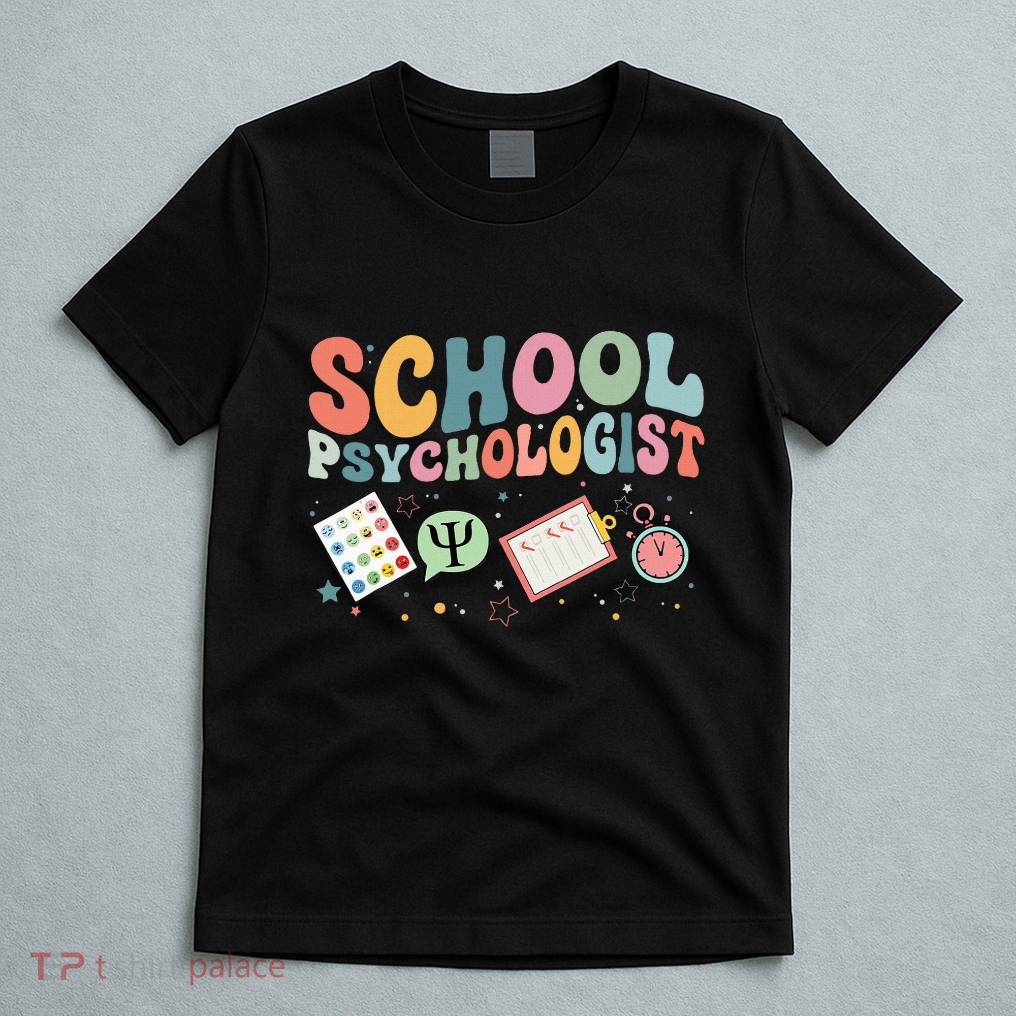 School Psychologist Groovy Psychology Teacher T-Shirt