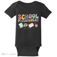 School Psychologist Groovy Psychology Teacher Baby Bodysuit thumb 0