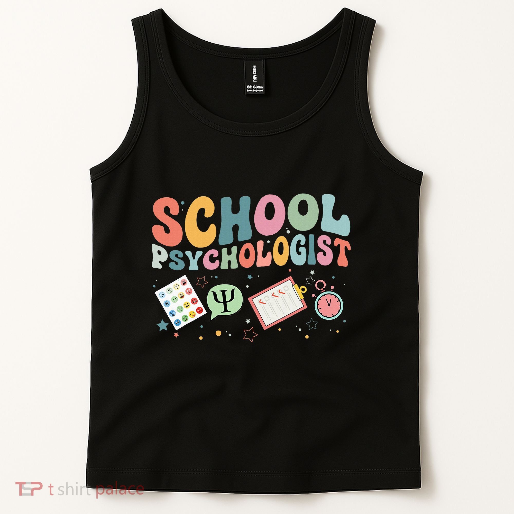School Psychologist Groovy Psychology Teacher Tank Top