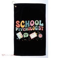 School Psychologist Groovy Psychology Teacher Golf Towel thumb 0