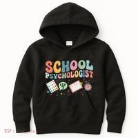 School Psychologist Groovy Psychology Teacher Kids Hoodie thumb 0