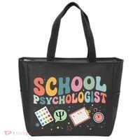 School Psychologist Groovy Psychology Teacher Tote Bag thumb 0