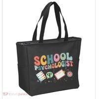 School Psychologist Groovy Psychology Teacher Tote Bag thumb 2