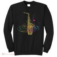 Sax Player Gift Idea Saxophonist Music Notes Saxophone Sweatshirt thumb 0