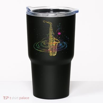 Sax Player Gift Idea Saxophonist Music Notes Saxophone Tumbler