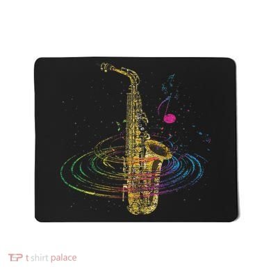 Sax Player Gift Idea Saxophonist Music Notes Saxophone Mousepad