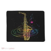 Sax Player Gift Idea Saxophonist Music Notes Saxophone Mousepad thumb 0