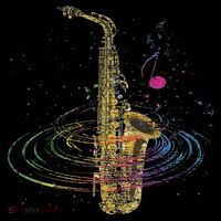 Sax Player Gift Idea Saxophonist Music Notes Saxophone Mousepad thumb 1