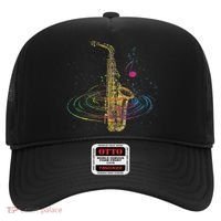 Sax Player Gift Idea Saxophonist Music Notes Saxophone Hat thumb 0
