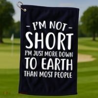 Short People Gifts Funny I'm Not Short Golf Towel thumb 1