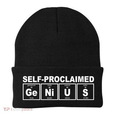 Self Proclaimed Genius Funny Periodic Table Beanie