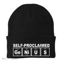 Self Proclaimed Genius Funny Periodic Table Beanie thumb 0