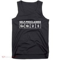 Self Proclaimed Genius Funny Periodic Table Tank Top thumb 0