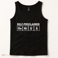 Self Proclaimed Genius Funny Periodic Table Tank Top thumb 2
