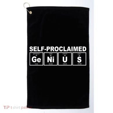 Self Proclaimed Genius Funny Periodic Table Golf Towel