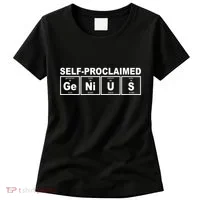 Self Proclaimed Genius Funny Periodic Table Women's T-Shirt thumb 0