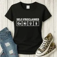 Self Proclaimed Genius Funny Periodic Table Women's T-Shirt thumb 3