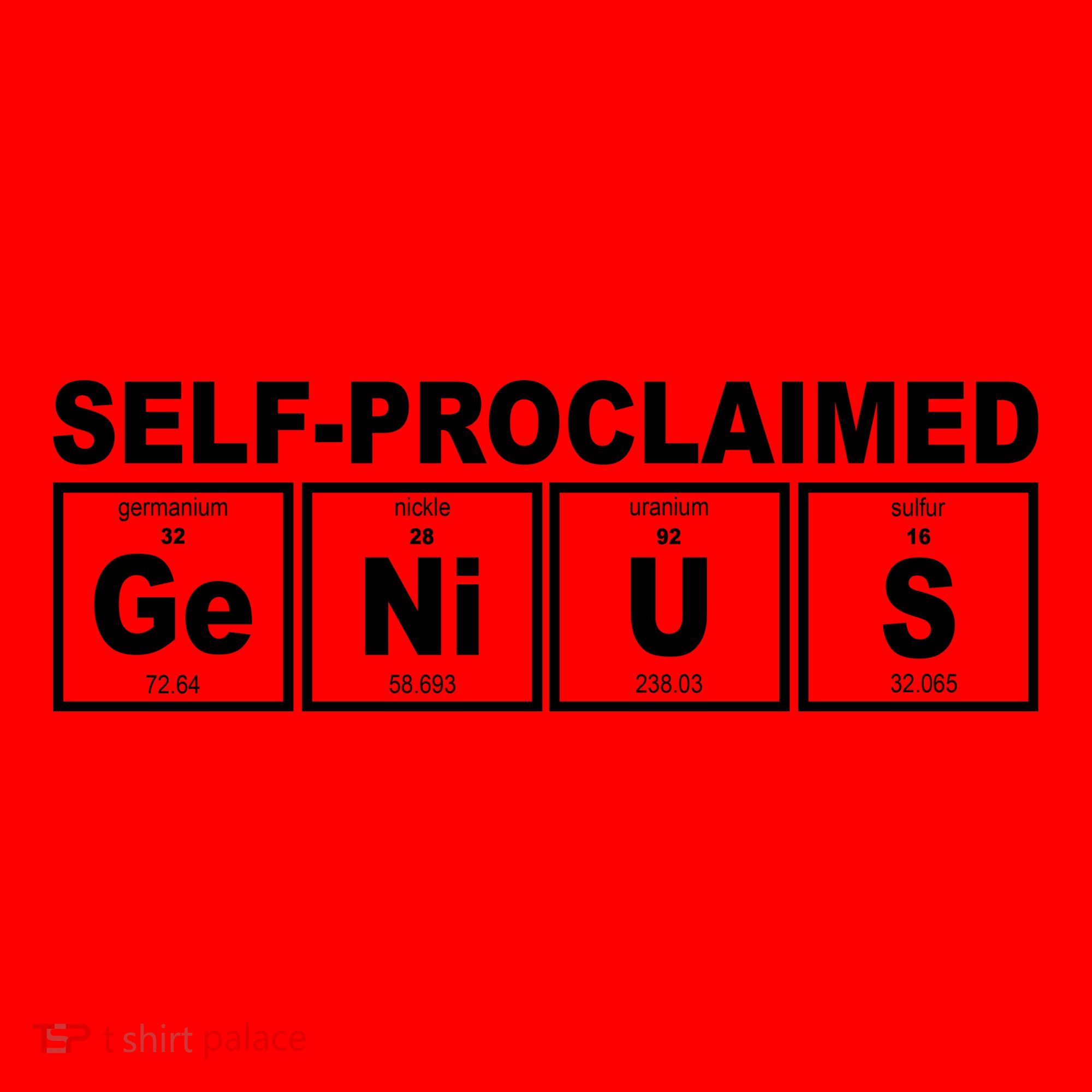 Self Proclaimed Genius Funny Periodic Table Santa Hat