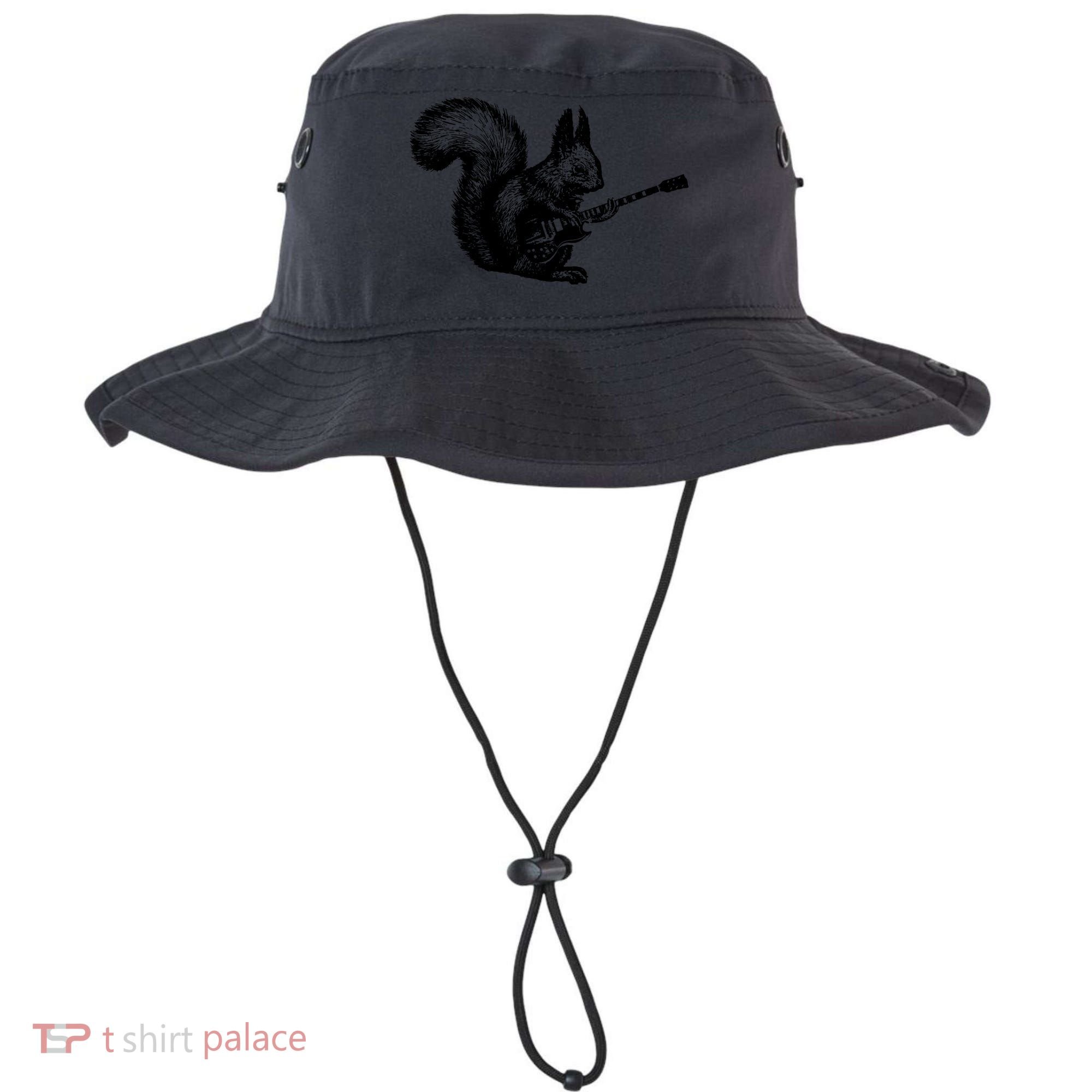 Squirrel Playing Guitar Funny Squirel Guitar Lover Guitar Bucket Hat