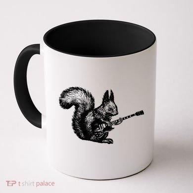 Squirrel Playing Guitar Funny Squirel Guitar Lover Guitar Coffee Mug