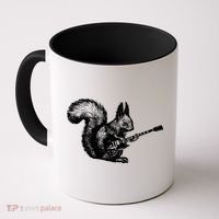 Squirrel Playing Guitar Funny Squirel Guitar Lover Guitar Coffee Mug thumb 0