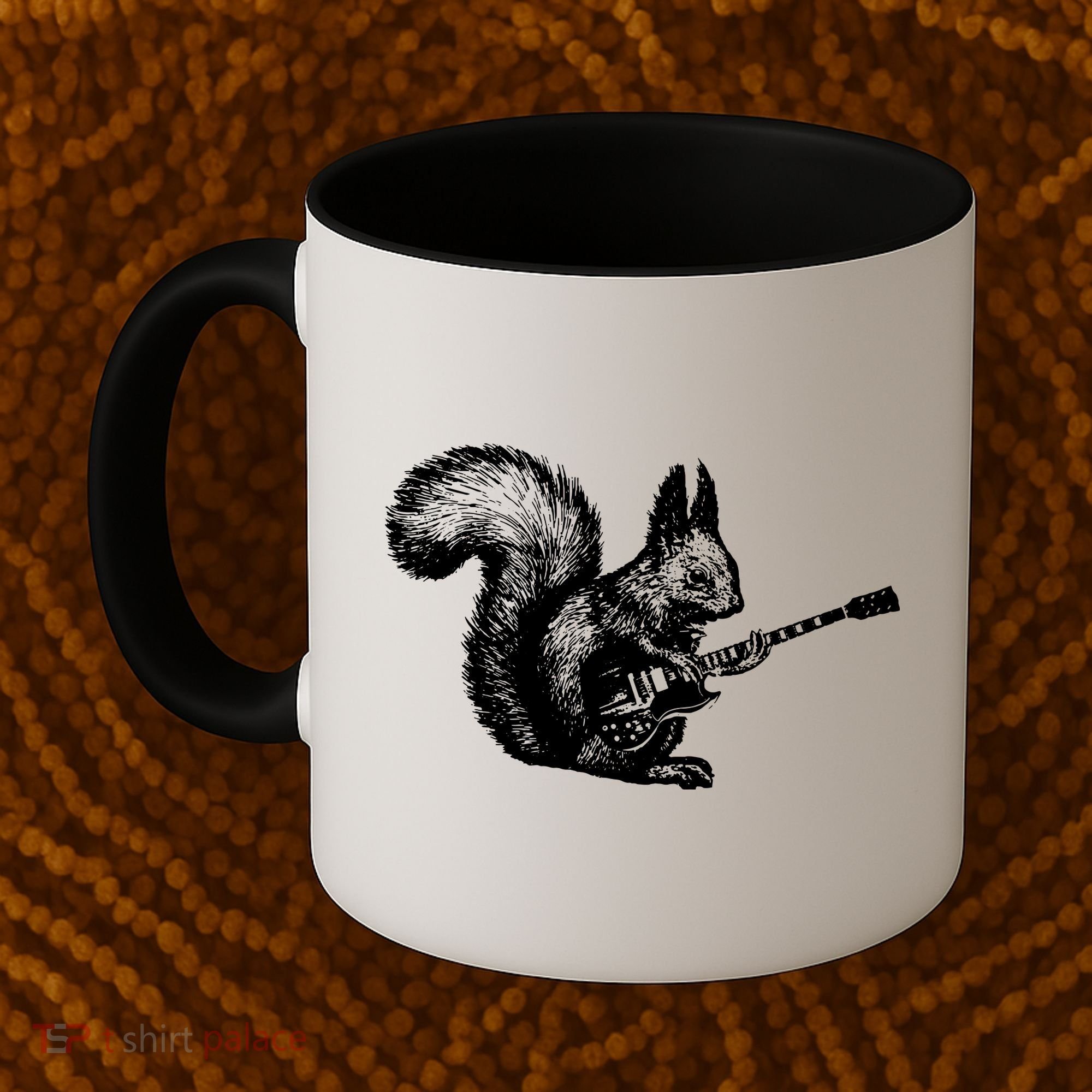 Squirrel Playing Guitar Funny Squirel Guitar Lover Guitar Coffee Mug