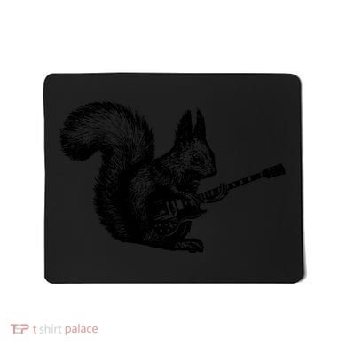 Squirrel Playing Guitar Funny Squirel Guitar Lover Guitar Mousepad