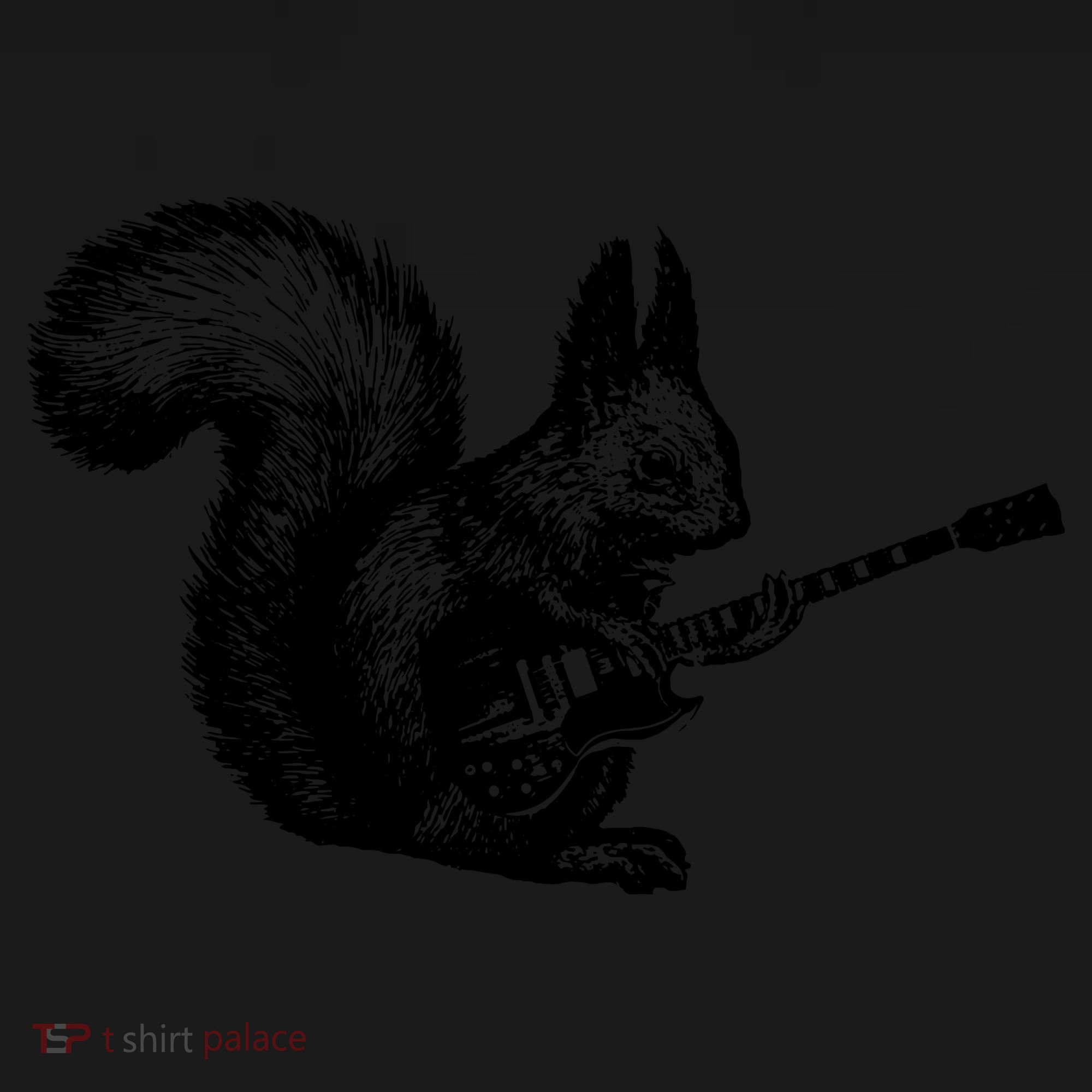 Squirrel Playing Guitar Funny Squirel Guitar Lover Guitar Mousepad