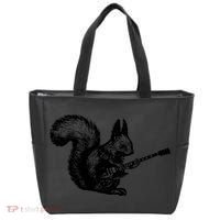 Squirrel Playing Guitar Funny Squirel Guitar Lover Guitar Tote Bag thumb 0
