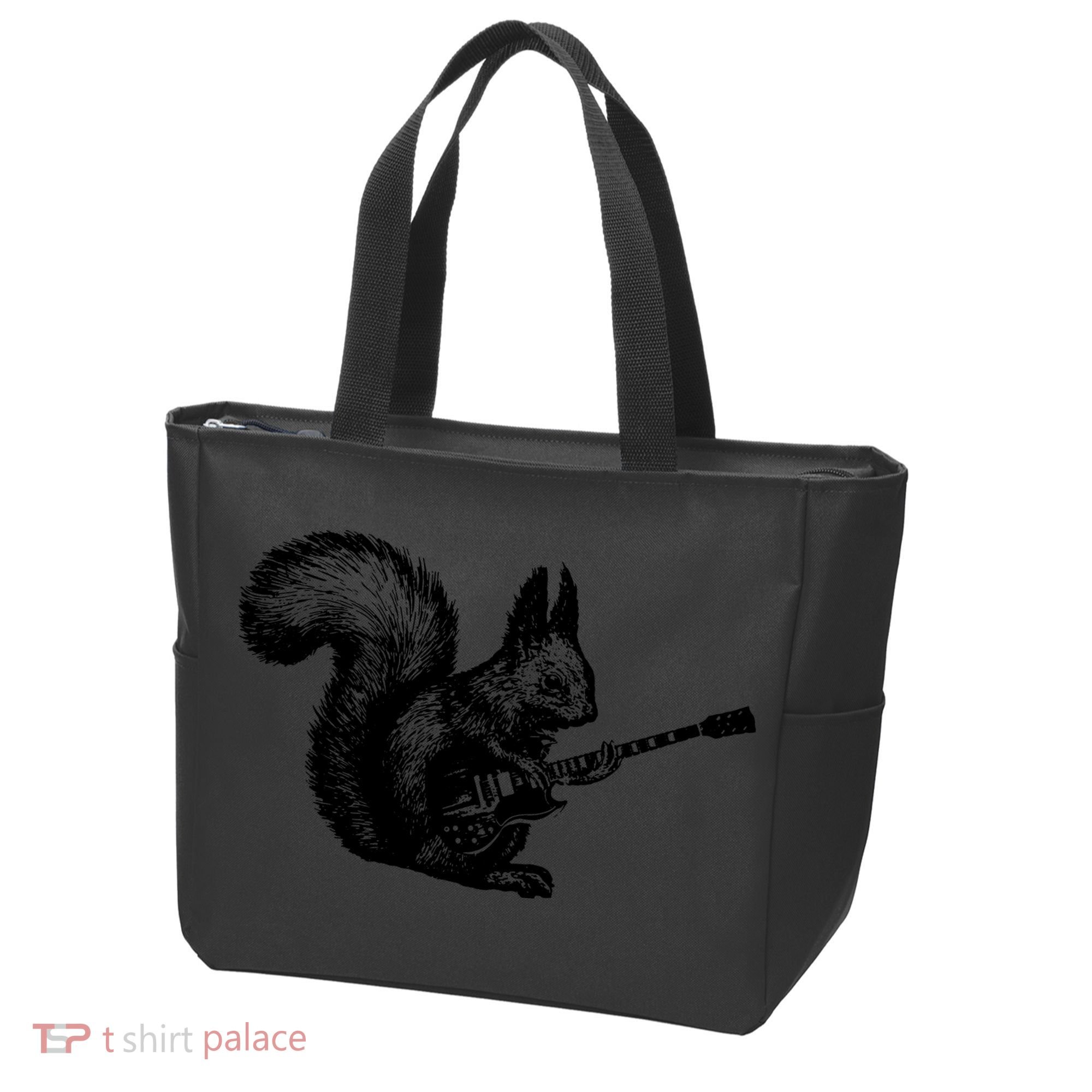 Squirrel Playing Guitar Funny Squirel Guitar Lover Guitar Tote Bag