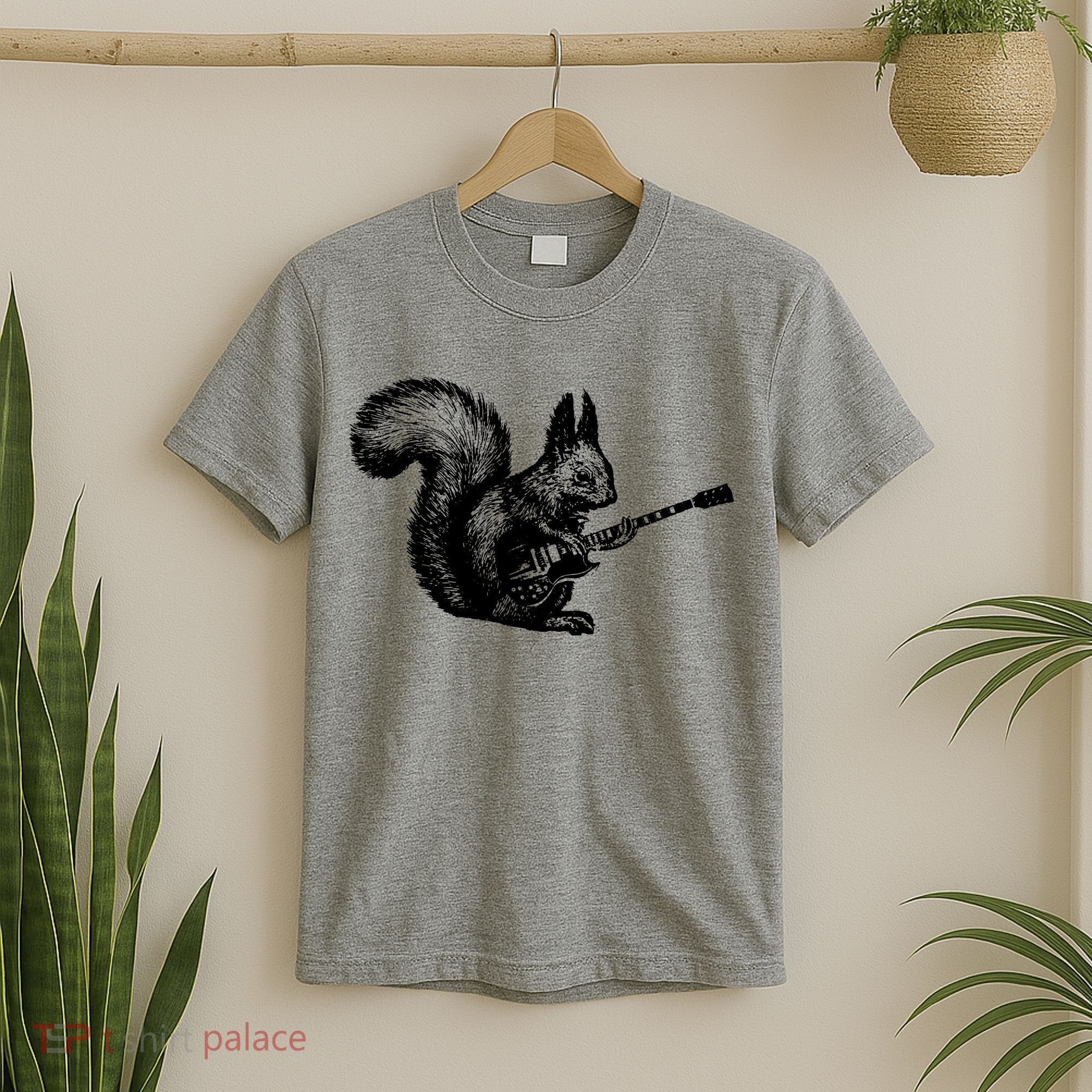 Squirrel Playing Guitar Funny Squirel Guitar Lover Guitar T-Shirt