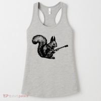 Squirrel Playing Guitar Funny Squirel Guitar Lover Guitar Women's Tank Top thumb 0