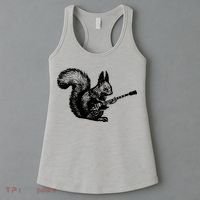 Squirrel Playing Guitar Funny Squirel Guitar Lover Guitar Women's Tank Top thumb 3