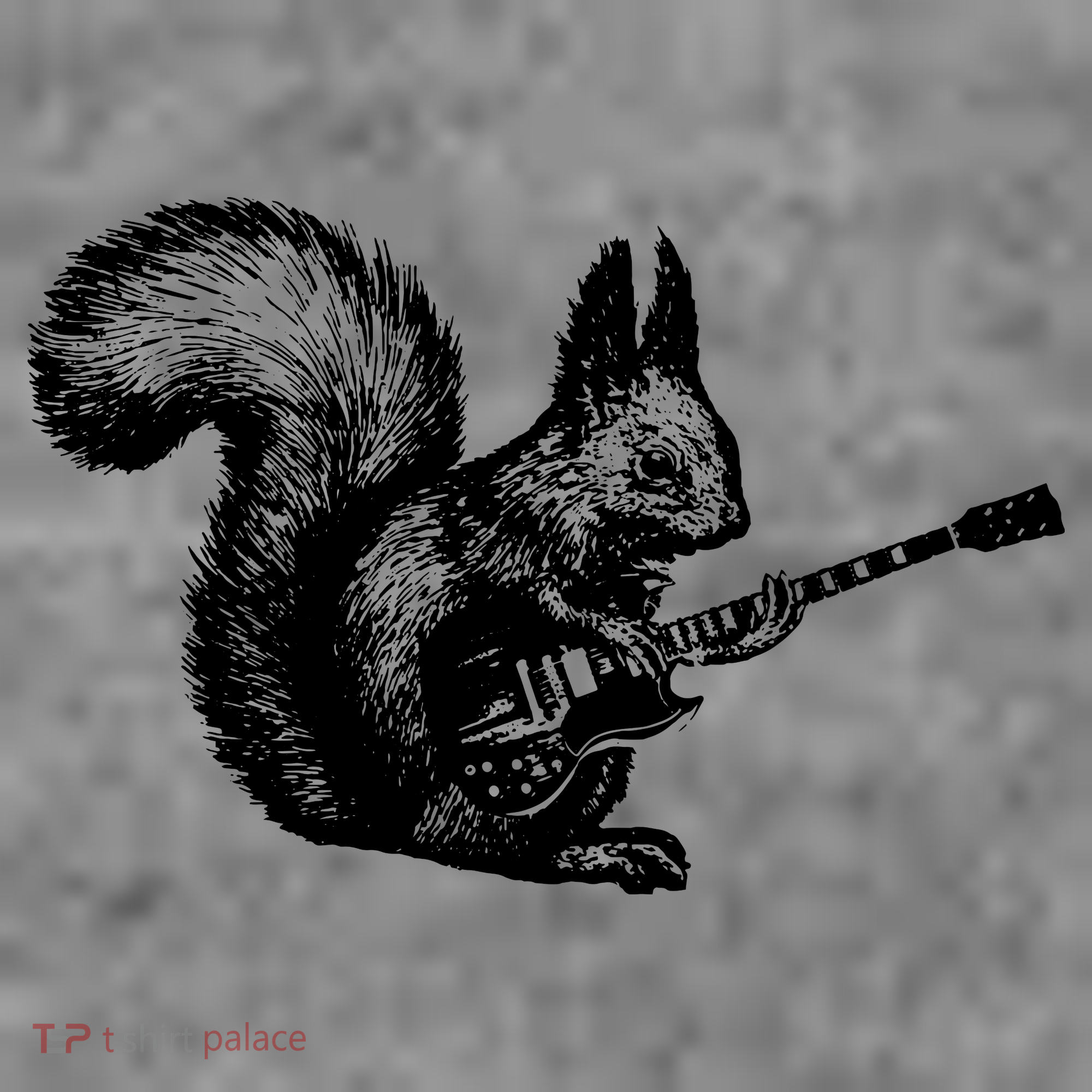 Squirrel Playing Guitar Funny Squirel Guitar Lover Guitar Baby Bodysuit