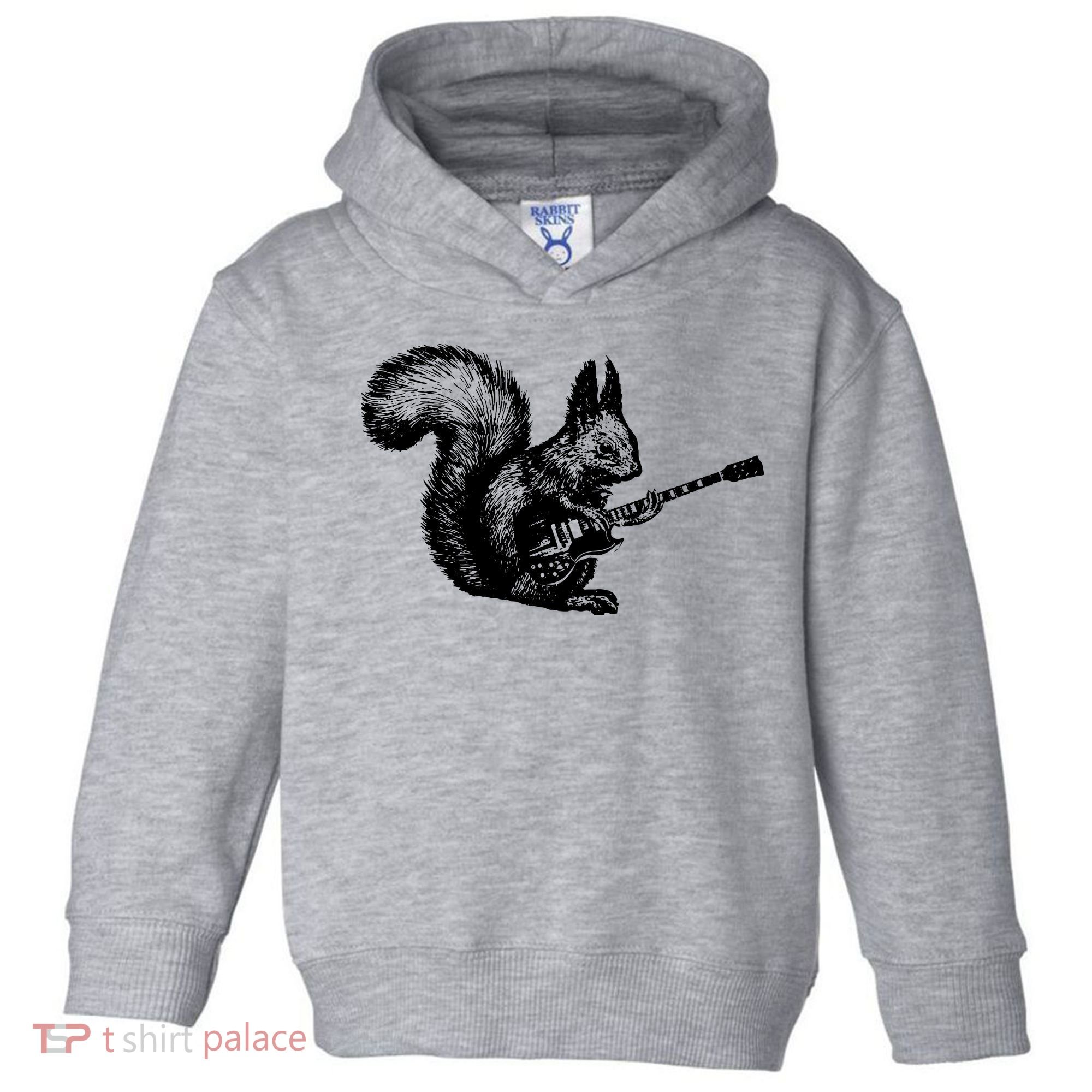 Squirrel Playing Guitar Funny Squirel Guitar Lover Guitar Toddler Hoodie